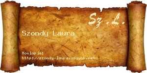 Szondy Laura névjegykártya